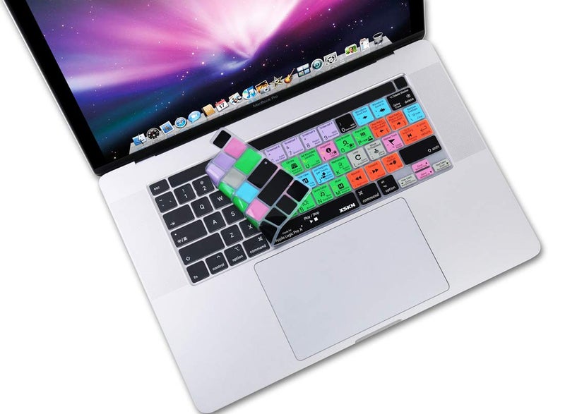 XSKN غطاء لوحة مفاتيح سيليكون مختصرات XSKN Logic Pro X بتصميم QWERTY الإنجليزي لجهاز MacBook Pro 16 بوصة A2141 الجديد لعام 2019 و MacBook Pro 13.3 بوصة A2251/A2289 الجديد لعام 2020 مع شريط اللمس و Touch ID النسخة الأمريكية - Image 4